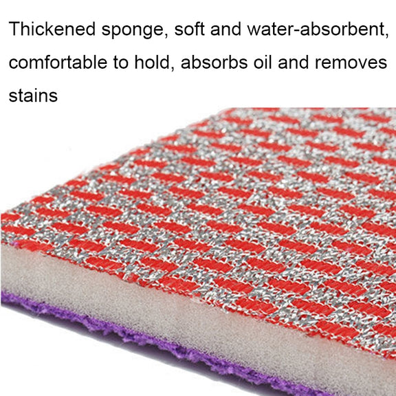 5pcs Double-sided Absorbent Kitchen Dishwashing Sponge Multifunctional Cleaning Rag, Style: Gray