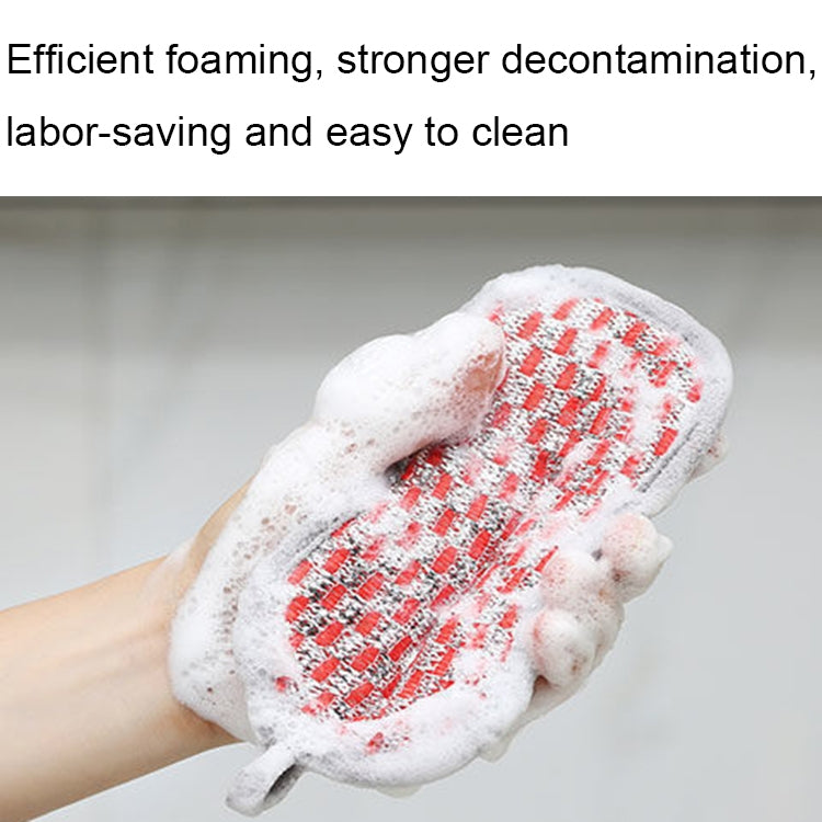 5pcs Double-sided Absorbent Kitchen Dishwashing Sponge Multifunctional Cleaning Rag, Style: Blue