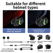 S3 Motorcycle Helmet Bluetooth Headset For Full and Half Helmets(Silver)