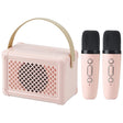Portable Bluetooth Speaker Home Mini Karaoke Audio, Style: Dual-Microphone+Speaker(Pink) - Mini Speaker by PMC TechLife | Online Shopping South Africa | PMC TechLife