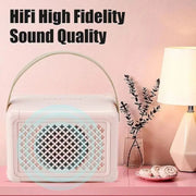 Portable Bluetooth Speaker Home Mini Karaoke Audio, Style: Dual-Microphone+Speaker(Pink)