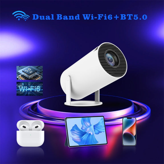 HY300 Smart Projector Android 11.0 System 120 Lumen Portable Projector EU Plug