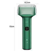 Men Reciprocating 3-Blade Rechargeable Shaver Washable Portable Beard Razor(Gray)