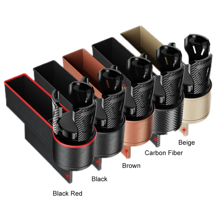 Car Seat Gap Storage Box Car Water Cup Holder Ashtray, Color: Left Carbon Fiber