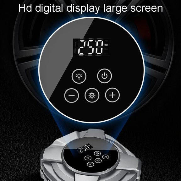 30 Cylinders Car Intelligent Digital Display Inflator Pump Portable Car Tire Pneumatic Engine(Black)