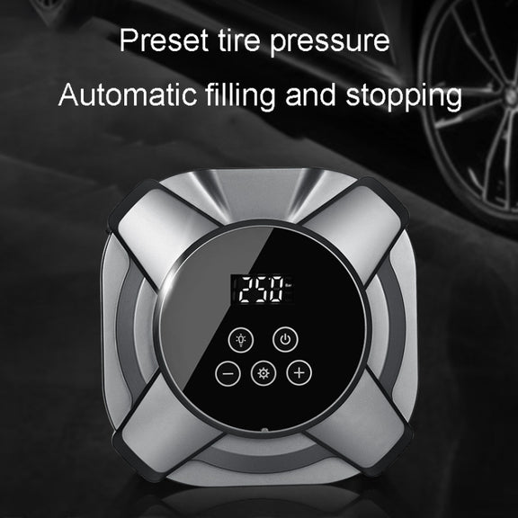 30 Cylinders Car Intelligent Digital Display Inflator Pump Portable Car Tire Pneumatic Engine(Black)