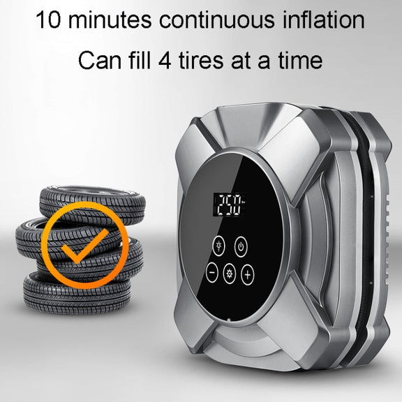 19 Cylinders Car Intelligent Digital Display Inflator Pump Portable Car Tire Pneumatic Engine(Black)