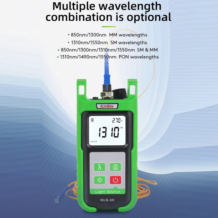 Komshine Handheld Laser Light Source Fiber Tester with LED Backlight, Model: KLS-35-M