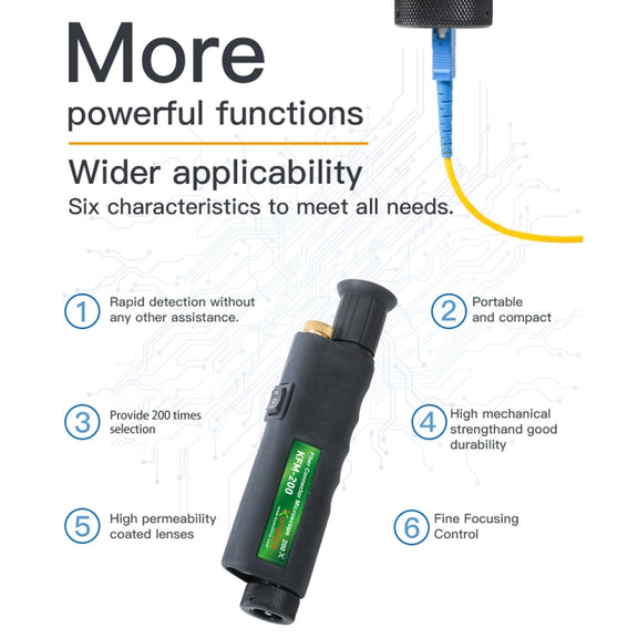 KomShine 200x Handheld Fiber Optic Magnifier Detector(KFM-200)