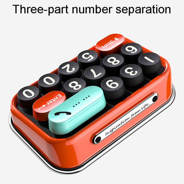 bbdd Keyboard Modeling Moving Number Plate Car Temporary Parking License Card(Red)