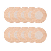 10pcs /Pack Disposable Anti-Bump Invisible Breathable Breast Patch, Model: Round(OPP Bag)