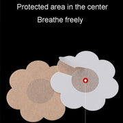10pcs /Pack Disposable Anti-Bump Invisible Breathable Breast Patch, Model: Round(OPP Bag)