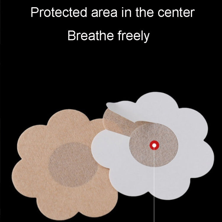 10pcs /Pack Disposable Anti-Bump Invisible Breathable Breast Patch, Model: Flower(OPP Bag)