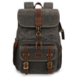 Large Capacity SLR Digital Camera Bag Laptop Backpack Canvas Storage Bag(Grey) - Backpack by PMC TechLife | Online Shopping South Africa | PMC TechLife | Buy Now Pay Later Mobicred