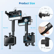 Car Rearview Mirror Phone Holder 360 Degree Rotation Smartphones Stand(Black)