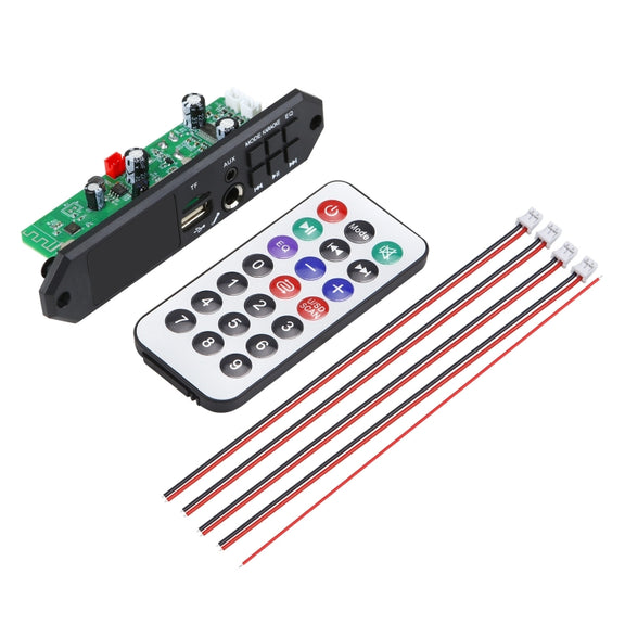 80W 12V Bluetooth MP3 Decoder Board With Power Amplifier Color Screen Call Recording, Model: Small Remote Control