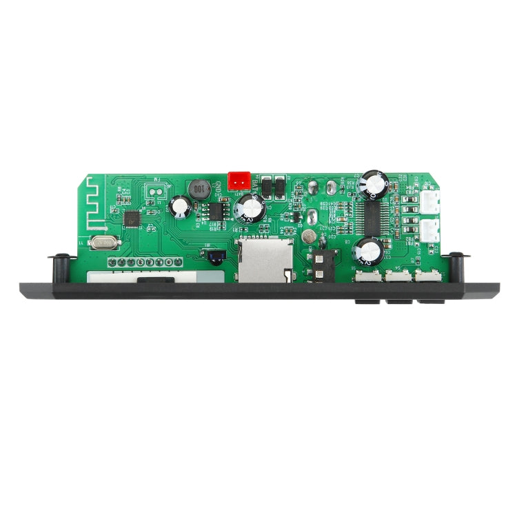 80W 12V Bluetooth MP3 Decoder Board With Power Amplifier Color Screen Call Recording, Model: Silicone Remote Control