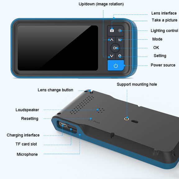 TESLONG MS450 5.5mm HD Pixel 4.5 Inch IPS LCD Screen Endoscope Auto Repair Tools, 5M