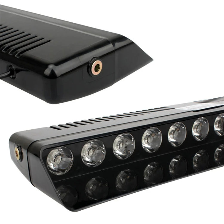 12 LED Car Front Suction Cup High Brightness Strobe Light(Red White)