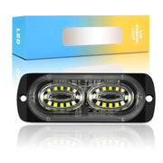12W Car Side Signal Warning Light 24 LED Strobe Light(Red Blue)