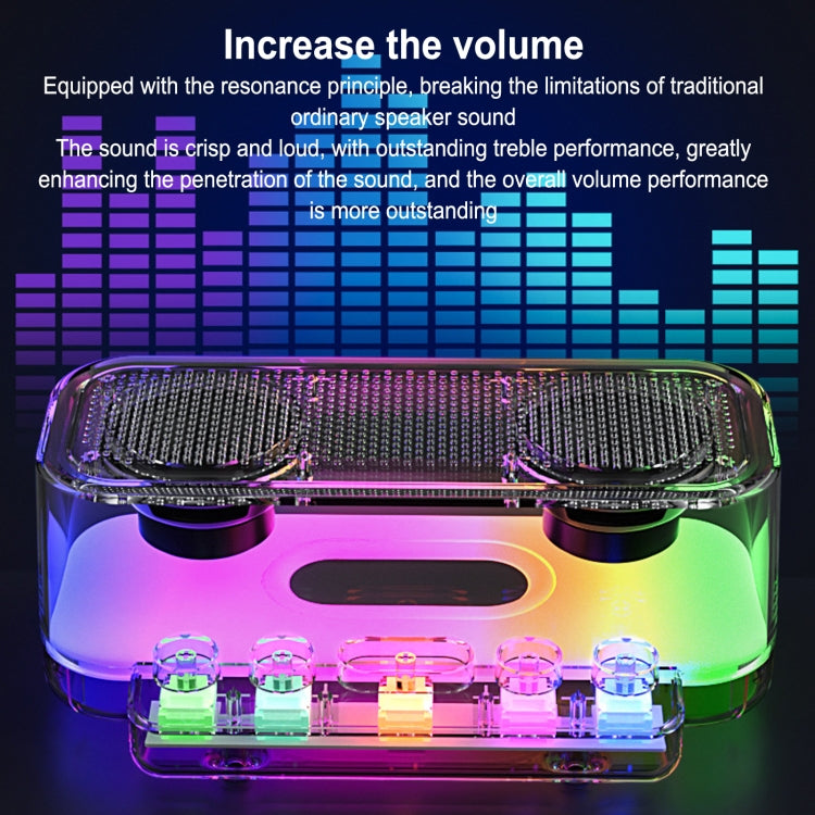 Wireless Bluetooth Speaker Subwoofer with Colorful Lights Supports U Disk(Black)