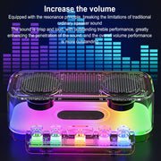 Wireless Bluetooth Speaker Subwoofer with Colorful Lights Supports U Disk(Black)
