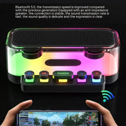 Wireless Bluetooth Speaker Subwoofer with Colorful Lights Supports U Disk(Black)