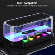 Wireless Bluetooth Speaker Subwoofer with Colorful Lights Supports U Disk(Black)