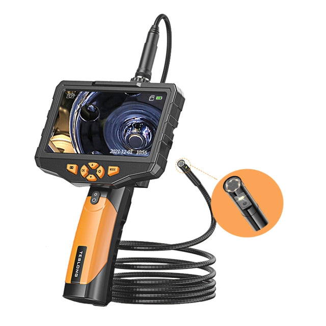 Teslong NTS300 5.5mm-1M Dual Lens Water-resistant 5 Inch HD Industrial Borescope Auto Repair Tools