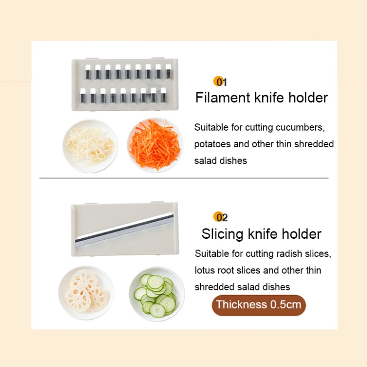 Multifunctional Vegetable Dehydrator Large Capacity Kitchen Drain Basket Household Grater Slicer(Green)
