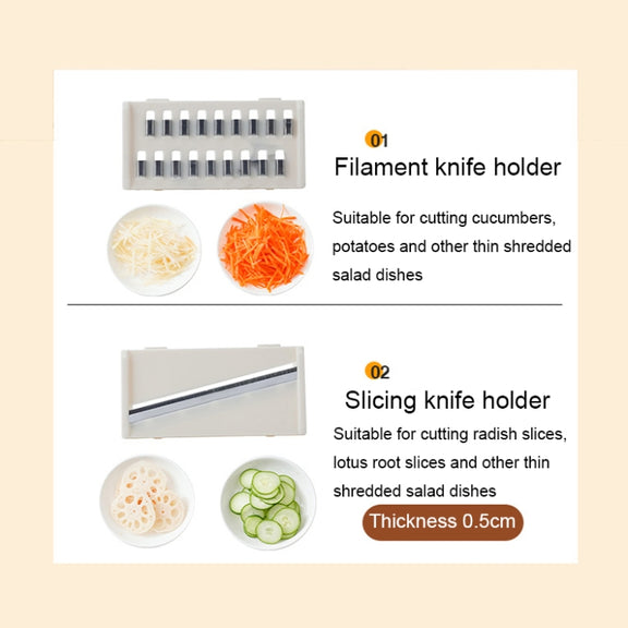 Multifunctional Vegetable Dehydrator Large Capacity Kitchen Drain Basket Household Grater Slicer(Green)