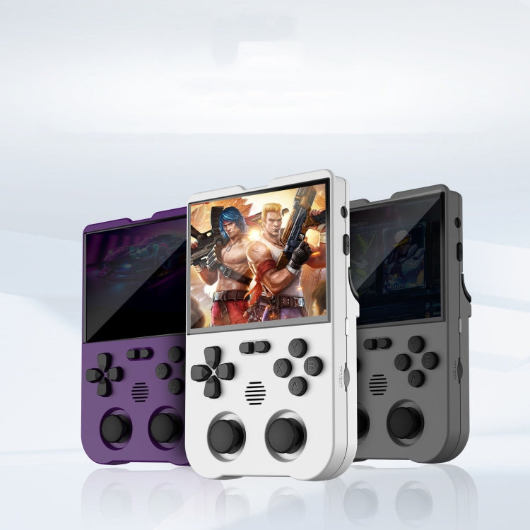 AMPOWN XU10 Handheld Game Console 3.5-Inch IPS Screen Linux System Portable Video Arcade 128G(White)