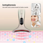 HY38 EMS Micro-Current Constant Temperature Neck Beauty Instrument Facial Introduction Device(Black)