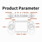 ANBERNIC RG ARC-D Handheld Game Console 4-Inch IPS Screen Linux / Android 11 System Portable Video Arcade 128G(Black)