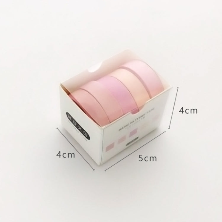 5rolls /Box 3m Washi DIY Decoration Handbook Tape Set, Color: Cherry Dye