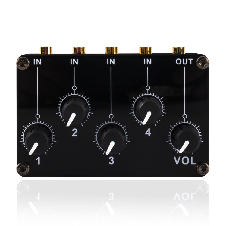 Portable 4-Way Stereo Line Passive Mixer Console(TX400)