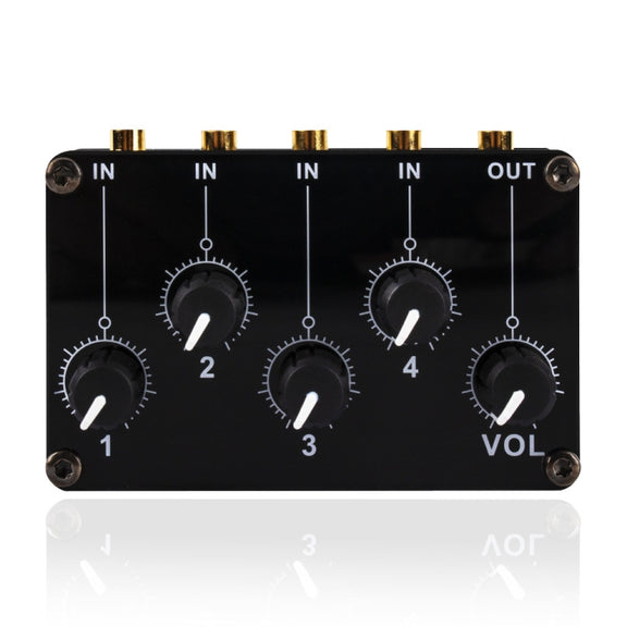 Portable 4-Way Stereo Line Passive Mixer Console(TX400)