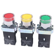 CHINT NP2-BW3363/220V 2 NO Pushbutton Switches With LED Light Silver Alloy Contact Push Button (Green)