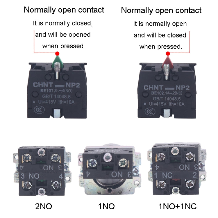 CHINT NP2-BD23 2 Gear Self-locking 2NO Power Transfer Switch Short Handle Master Knob 22mm
