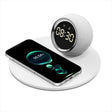 K22T 15W Multifunctional Rotatable Clock Night Light Wireless Fast Charger, Color: White - Wireless Charger by PMC TechLife | Online Shopping South Africa | PMC TechLife | Buy Now Pay Later Mobicred