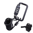 Universal Safety Code Wire Rope Helmet Lock for Motorcycles Bicycles, Black+Storage Bag - Bicycle Locks & Bicycle Pumps by PMC TechLife | Online Shopping South Africa | PMC TechLife