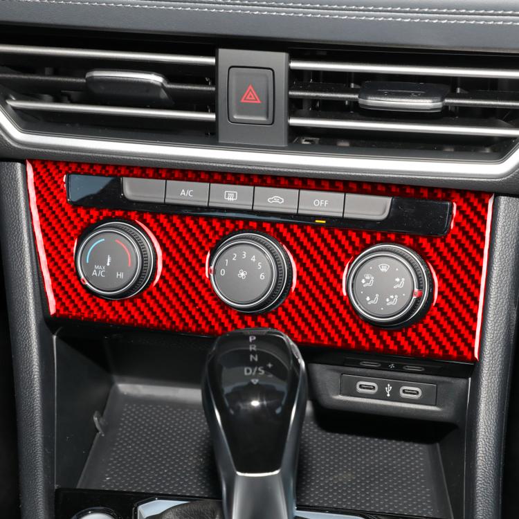 For Volkswagen Sagitar 2019-2023 A Model Left-Hand Drive Central Control Air Conditioning Panel Sticker(Red)