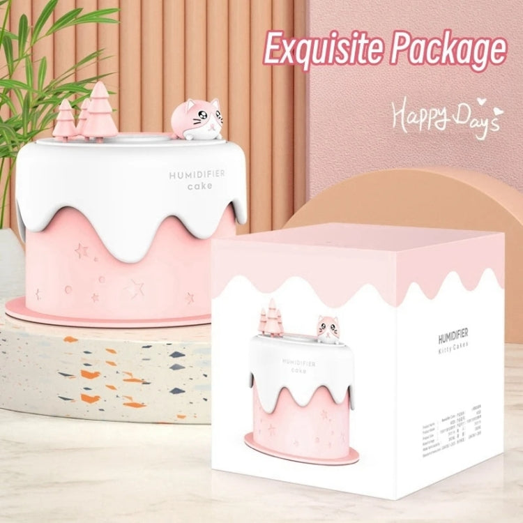 M328 Mini USB Plug-in Desktop Night Light Cartoon Cake Silent Spray Humidifier(Green)