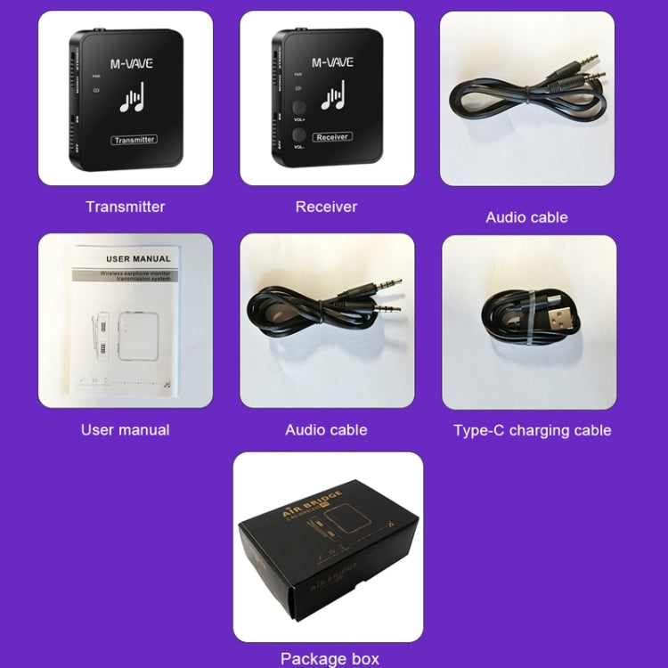 M-VAVE WP-10 2 In 1 Wireless Monitor Ear Return Transmitter Receiver One In One