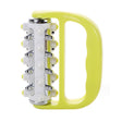 Handheld Curved Five-row Iron Column Roller Soothing Massager(Yellow) - free shipping - PMC TechLife - Order now!