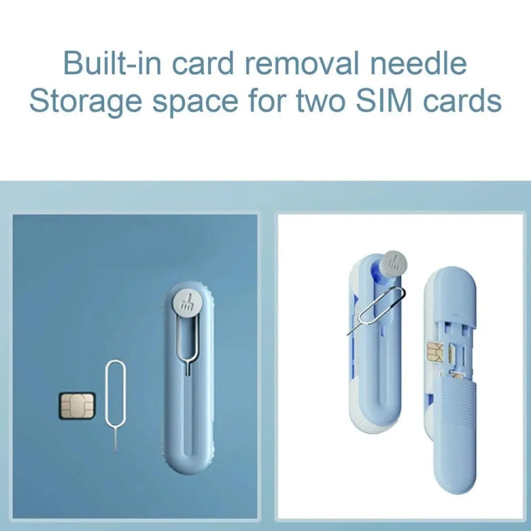 Bluetooth Earphone Cleaning Artifact Phone Dust Removal Tool Multi-Function Cleaning Brush(Sky Blue)