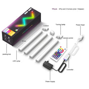 4pcs+3 Corners Bluetooth 12V RGBIC Splicing Wall Light Intelligent Remote Control Indoor Decorative Ambient Lights(UK Plug)