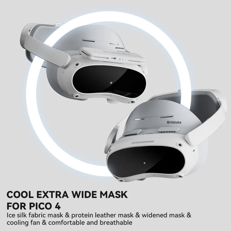 For PICO 4 Hibloks VR Glasses Face Cushion Widened Breathable Protector Pad, Spec: 2pcs Ice Silk