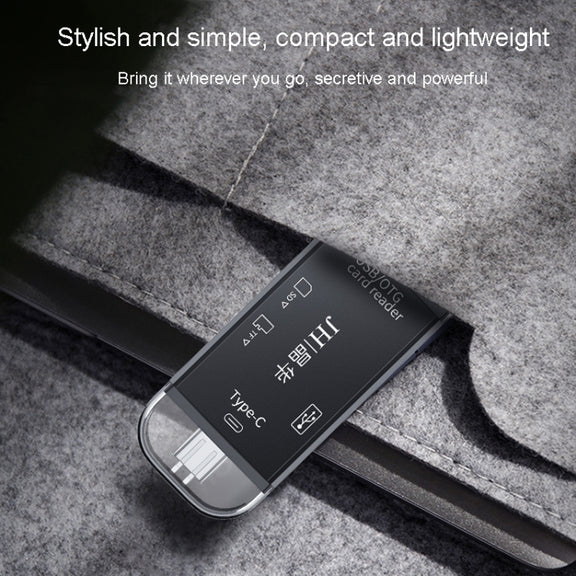 JINGHUA USB2.0 Multi-Function Card Reader SD/TF Dual Card Slot Cell Phone Computer Card Reader(Black)