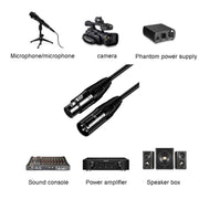 JINGHUA Microphone Cable XLR Male To Female Balanced Cable Mixing Console Amplifier Audio Cable, Length: 10M